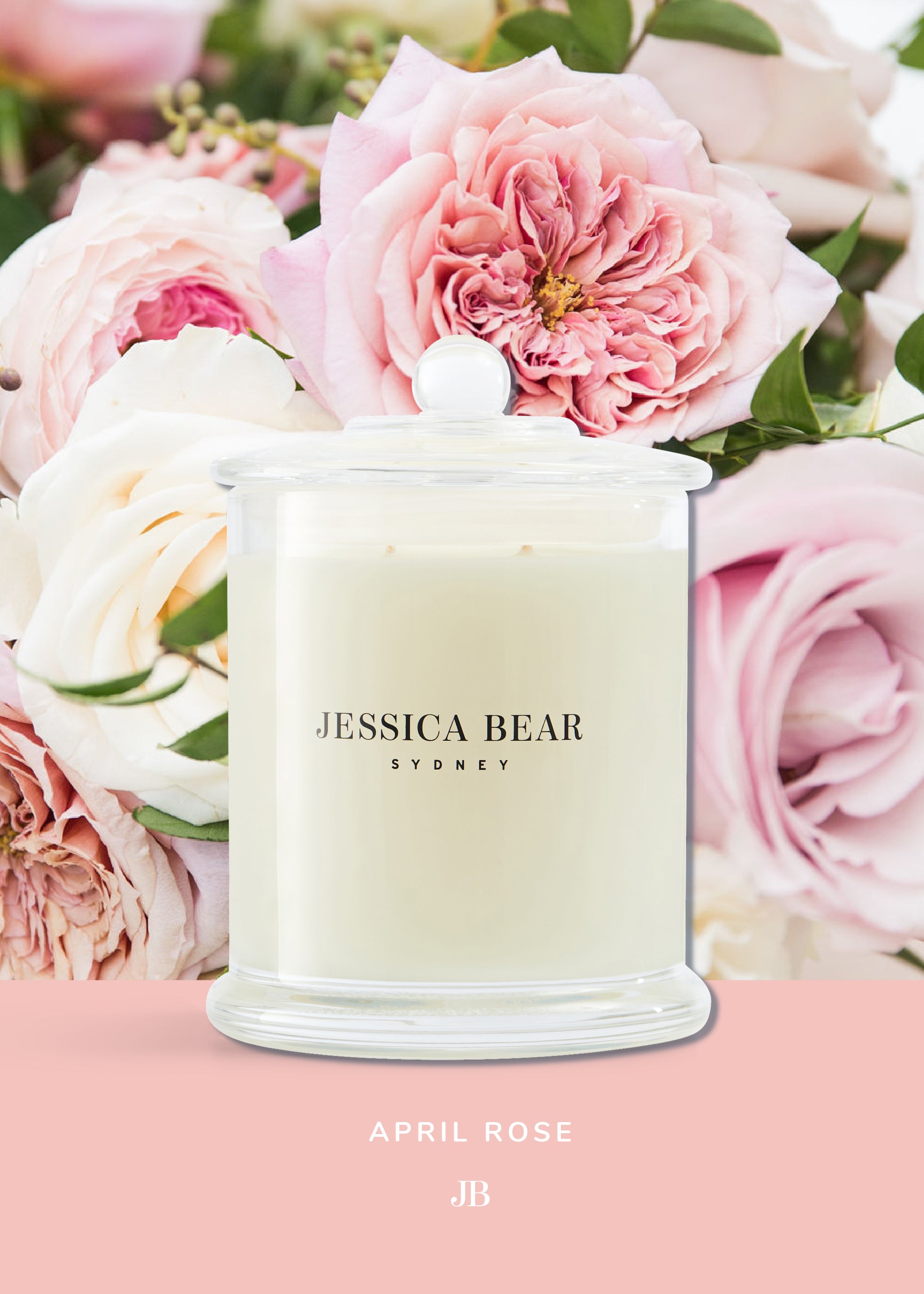 April Rose - 380g Scented Candle